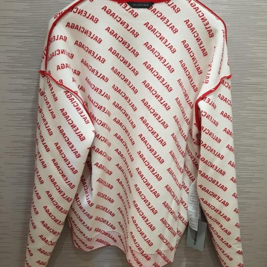 💎Han's house精品服飾💎 Balenciaga 巴黎世家 毛衣 寬版 紅 義大利製 內標拆掉可雙面穿 現貨M 原價48500-6