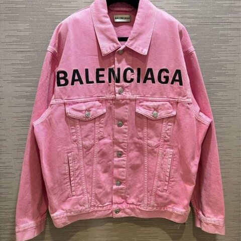 💎Han's house精品服飾💎Balenciaga 巴黎世家 刺繡 牛仔 外套 寬版 現貨S原價57000