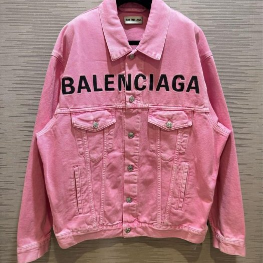💎Han's house精品服飾💎Balenciaga 巴黎世家 刺繡 牛仔 外套 寬版 現貨S原價57000-0