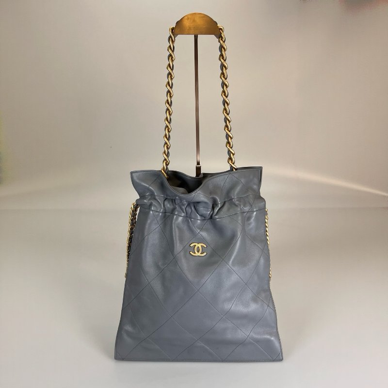 CHANEL 福袋包 羊皮灰 AS2170/保卡款30開-0