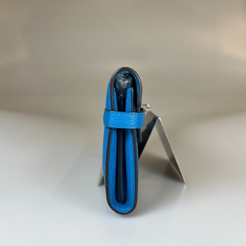 HERMES A刻 藍山羊皮kelly長夾-2