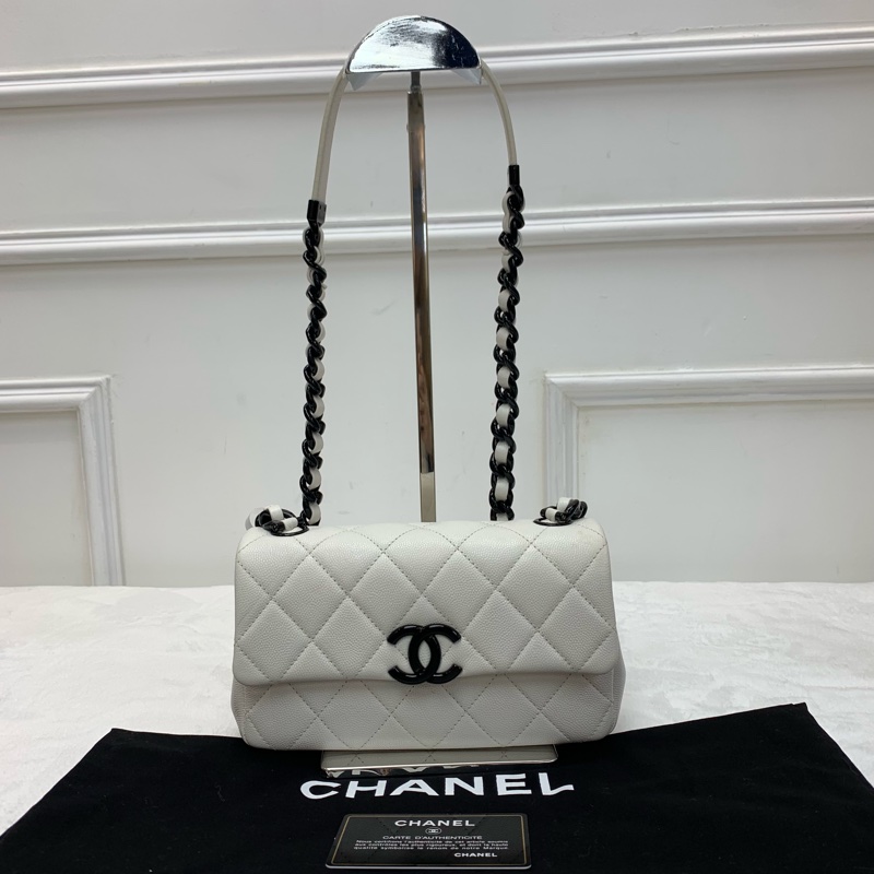 Chanel黑白琺瑯扣大Mini 熊貓配色🐼-0