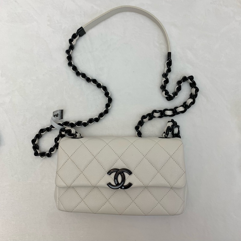 Chanel黑白琺瑯扣大Mini 熊貓配色🐼-1