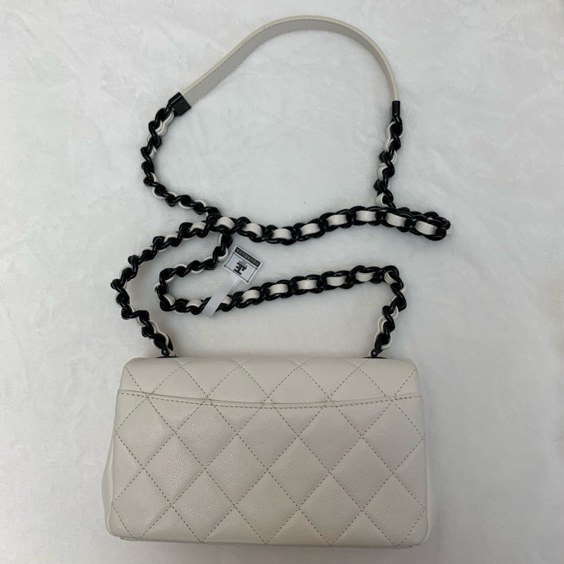Chanel黑白琺瑯扣大Mini 熊貓配色🐼-2