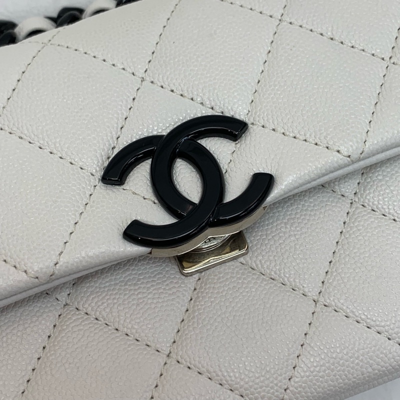 Chanel黑白琺瑯扣大Mini 熊貓配色🐼-6