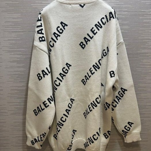 💎Han's house精品服飾💎 Balenciaga 巴黎世家 立體字 針織 毛衣 可手水洗 義大利製 寬版 拆內標可雙面穿 現貨 Ｓ 原價39000-1