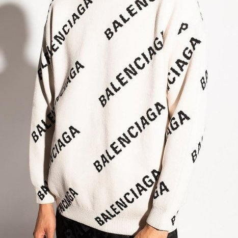 💎Han's house精品服飾💎 Balenciaga 巴黎世家 立體字 針織 毛衣 可手水洗 義大利製 寬版 拆內標可雙面穿 現貨 Ｓ 原價39000-8