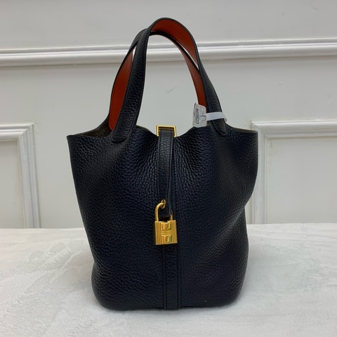 Hermes Picotin18 金扣配颶風藍 菜籃子18