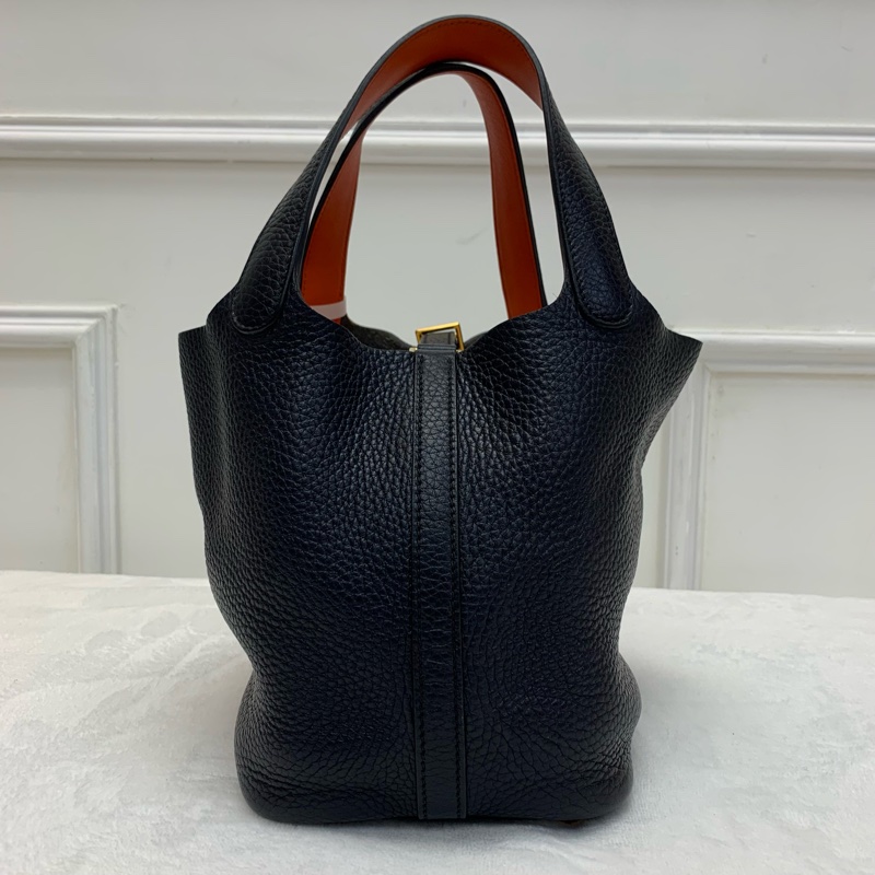 Hermes Picotin18 金扣配颶風藍 菜籃子18-1
