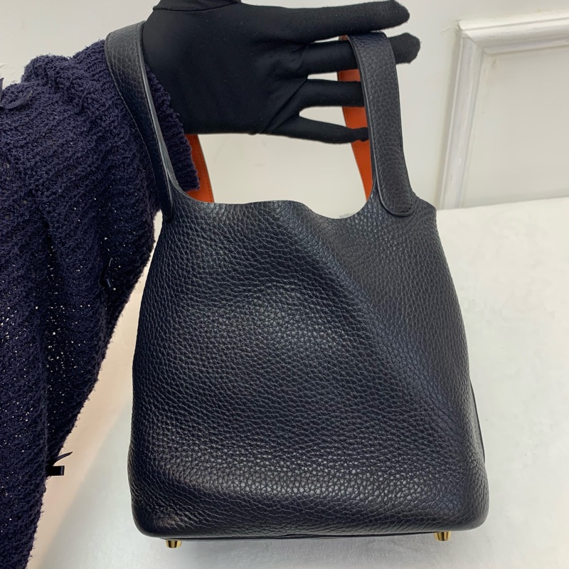 Hermes Picotin18 金扣配颶風藍 菜籃子18-3