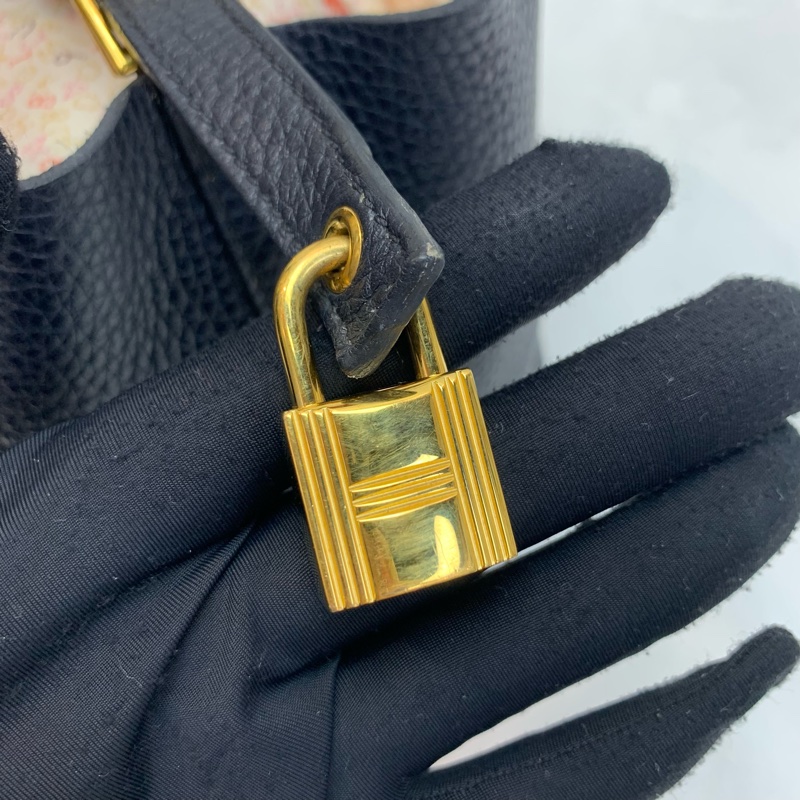 Hermes Picotin18 金扣配颶風藍 菜籃子18-5