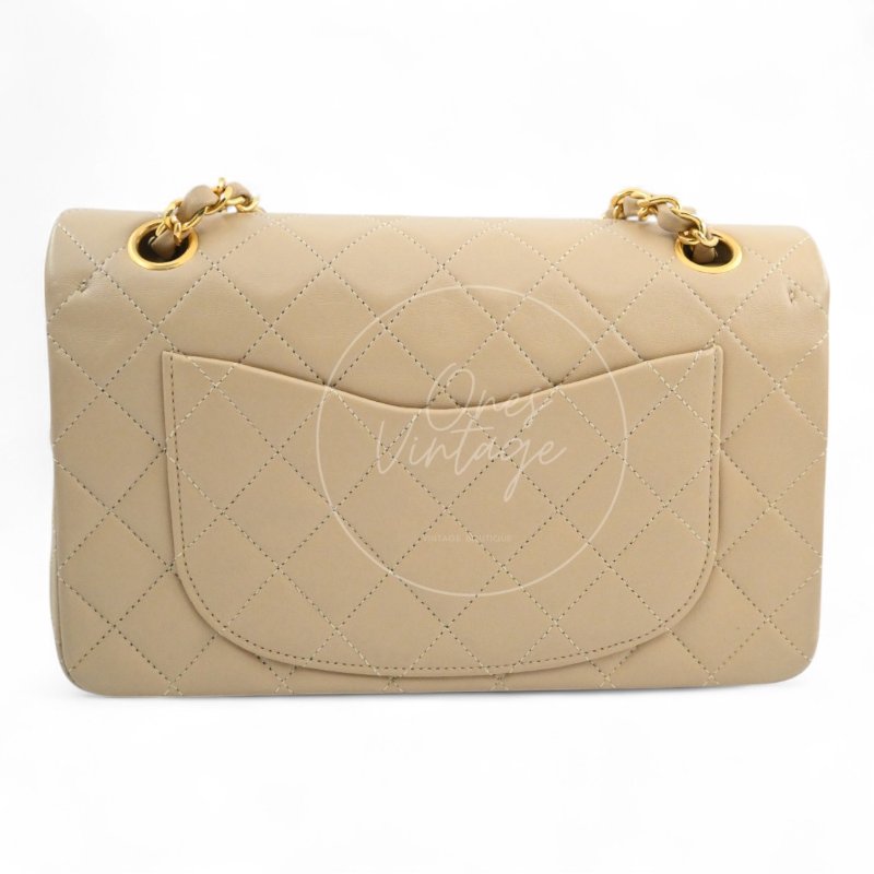 中古 香奈兒 Chanel CF23 小號Small 經典翻蓋包 米色小羊皮Beige Lambskin Classic Flap Bag-3