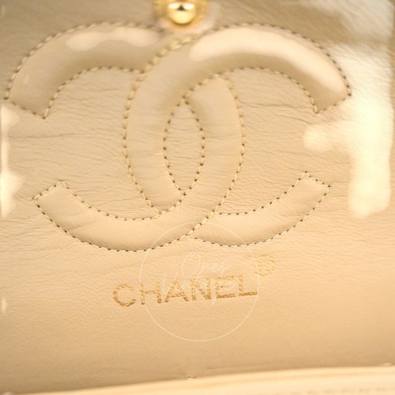 中古 香奈兒 Chanel CF23 小號Small 經典翻蓋包 米色小羊皮Beige Lambskin Classic Flap Bag-23