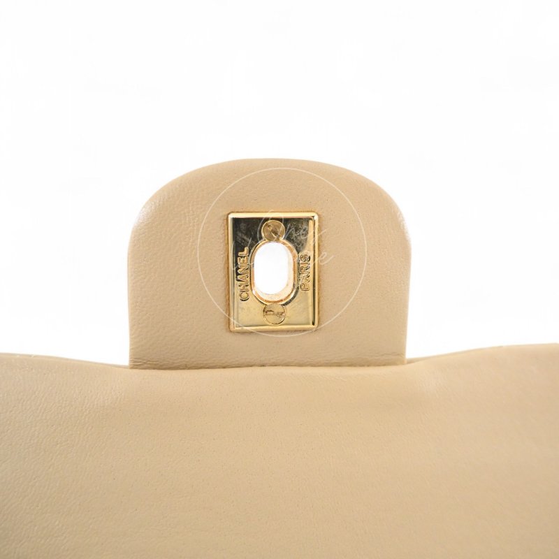 中古 香奈兒 Chanel CF23 小號Small 經典翻蓋包 米色小羊皮Beige Lambskin Classic Flap Bag-28