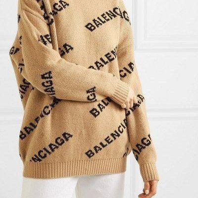 💎Han's house精品服飾💎Balenciaga 巴黎世家 立體字 針織 毛衣 可手水洗 義大利製 寬版 拆內標可雙面穿 現貨 XS原價39000-6