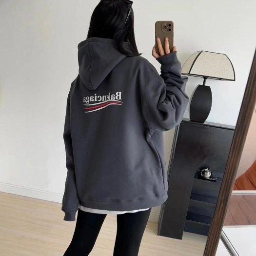 💎Han's house精品服飾💎Balenciaga 巴黎世家 可樂 雙面 刺繡 帽T 寬版 男女共穿 原價36900-8
