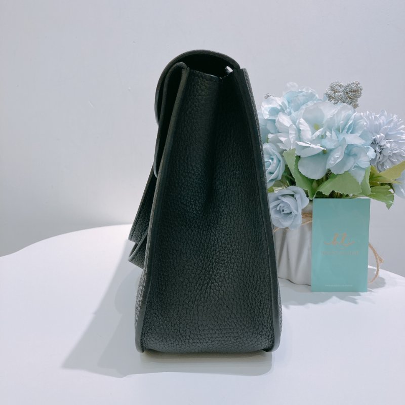 TW4858 Hermes 愛馬仕 手提單肩 斜背包 黑銀 Halzan 31 TC Noir x PHW-2