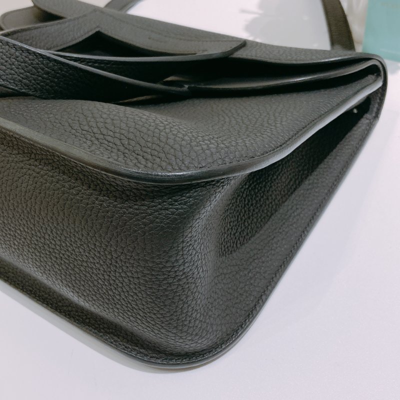TW4858 Hermes 愛馬仕 手提單肩 斜背包 黑銀 Halzan 31 TC Noir x PHW-6