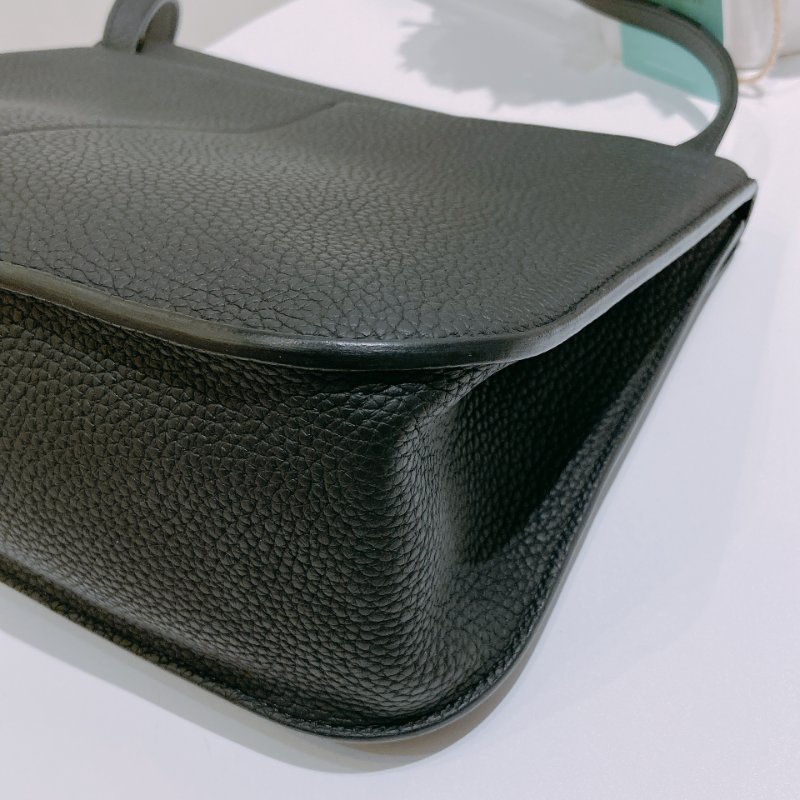 TW4858 Hermes 愛馬仕 手提單肩 斜背包 黑銀 Halzan 31 TC Noir x PHW-8