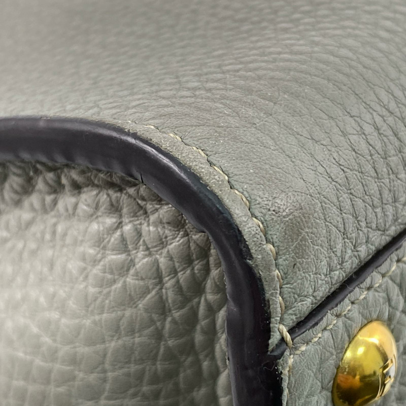 △ FENDI 芬迪 Gray Calfskin Peekaboo Handbag 灰色小牛皮手挽袋 8BN310-267008624-6
