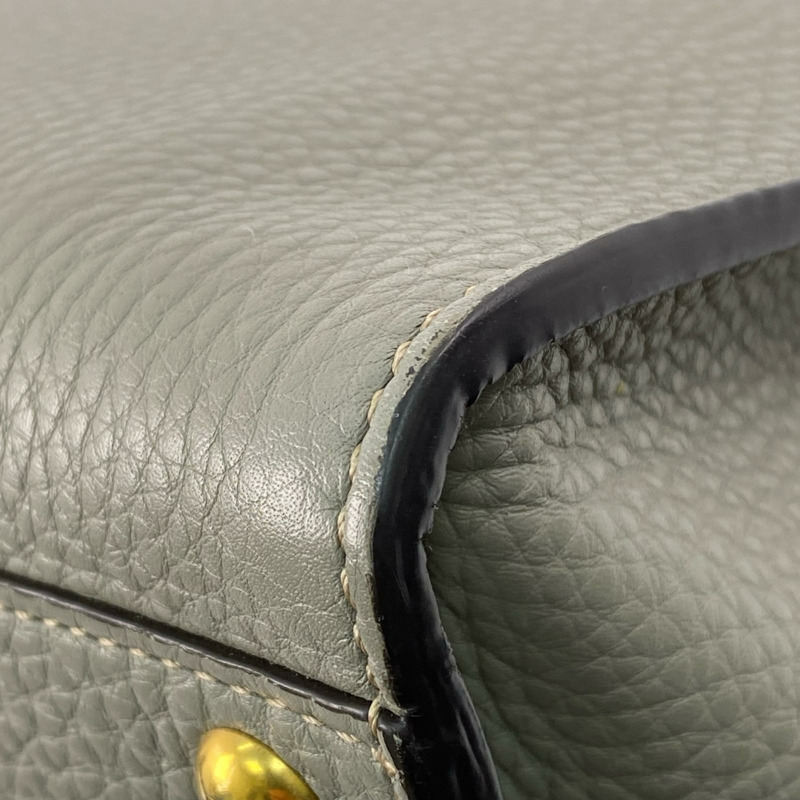 △ FENDI 芬迪 Gray Calfskin Peekaboo Handbag 灰色小牛皮手挽袋 8BN310-267008624-9