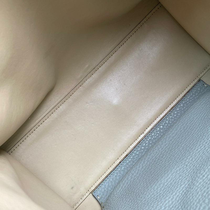 △ FENDI 芬迪 Gray Calfskin Peekaboo Handbag 灰色小牛皮手挽袋 8BN310-267008624-10