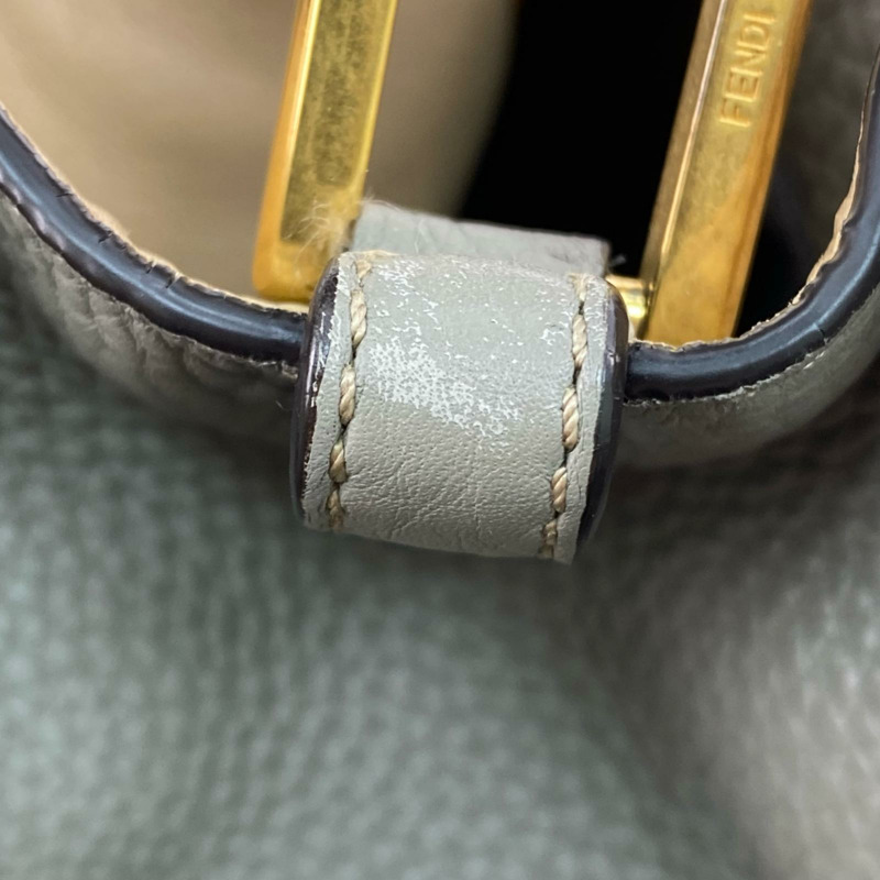 △ FENDI 芬迪 Gray Calfskin Peekaboo Handbag 灰色小牛皮手挽袋 8BN310-267008624-17