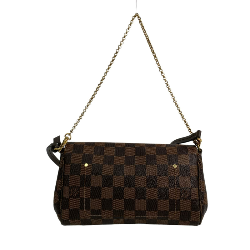 △ LOUIS VUITTON 路易·威登 Brown Coated Canvas Damier Favorite PM 2 way bag 啡色塗層帆布經典格紋兩用袋 N41276-267009395-1