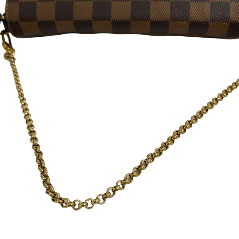 △ LOUIS VUITTON 路易·威登 Brown Coated Canvas Damier Favorite PM 2 way bag 啡色塗層帆布經典格紋兩用袋 N41276-267009395-9