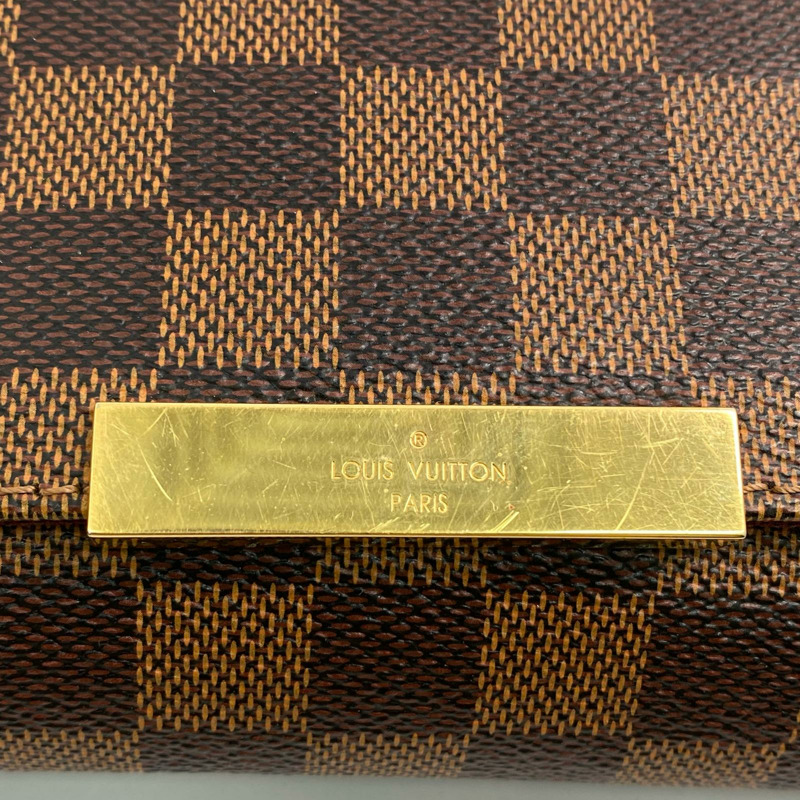 △ LOUIS VUITTON 路易·威登 Brown Coated Canvas Damier Favorite PM 2 way bag 啡色塗層帆布經典格紋兩用袋 N41276-267009395-13