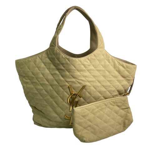 △ SAINT LAURENT 聖羅蘭 Beige Suede Icare Tote Bag 淺褐色麂皮托特袋 GNR698651-267008088