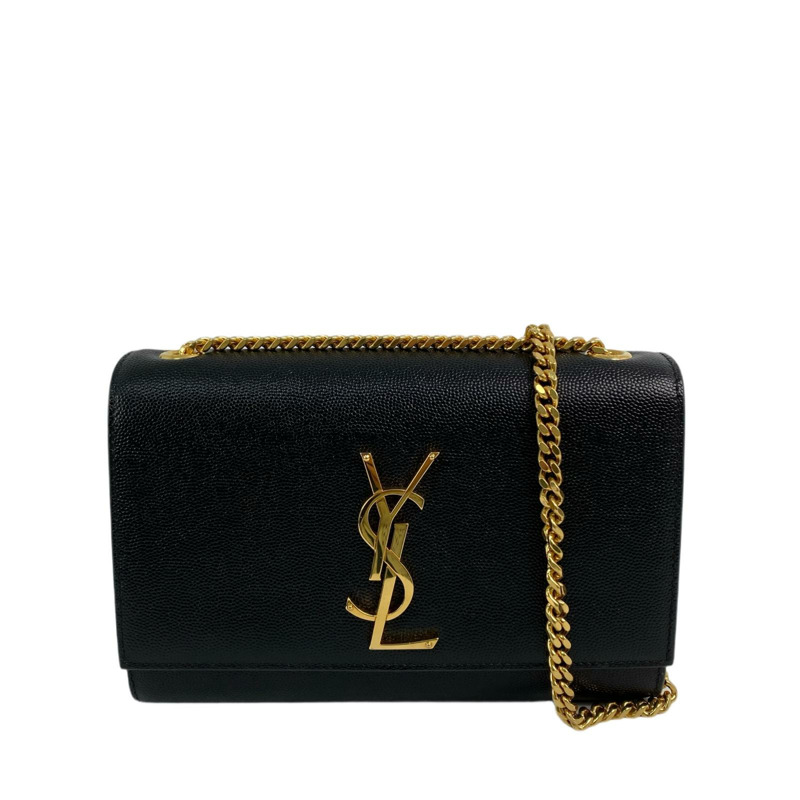 △ SAINT LAURENT 聖羅蘭 Black Caviar Skin Kate Crossbody Bag 黑色粒紋小牛皮斜揹袋 GLT469390-267009428-1