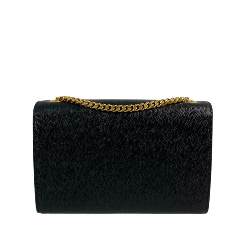 △ SAINT LAURENT 聖羅蘭 Black Caviar Skin Kate Crossbody Bag 黑色粒紋小牛皮斜揹袋 GLT469390-267009428-2