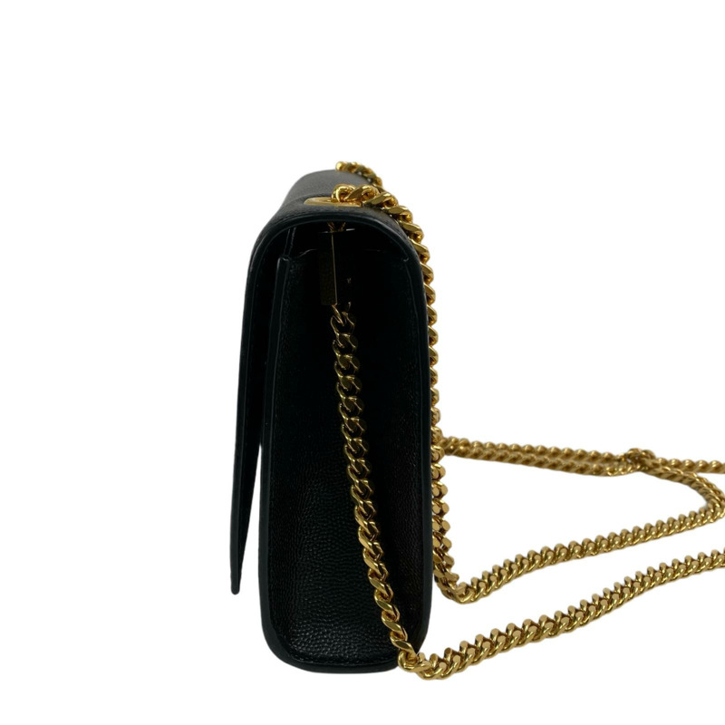△ SAINT LAURENT 聖羅蘭 Black Caviar Skin Kate Crossbody Bag 黑色粒紋小牛皮斜揹袋 GLT469390-267009428-3