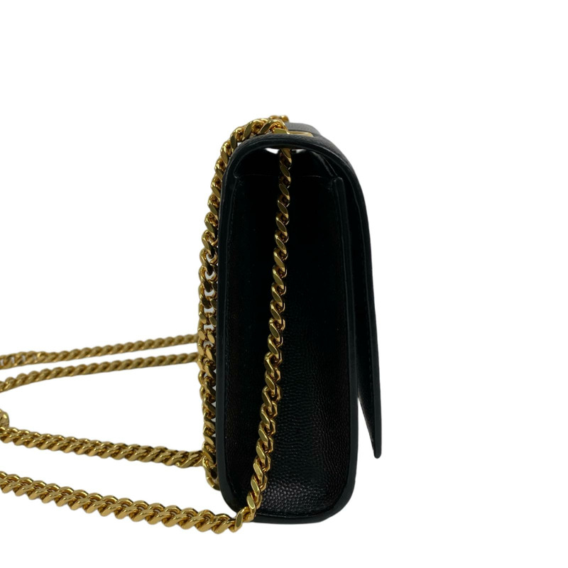 △ SAINT LAURENT 聖羅蘭 Black Caviar Skin Kate Crossbody Bag 黑色粒紋小牛皮斜揹袋 GLT469390-267009428-4