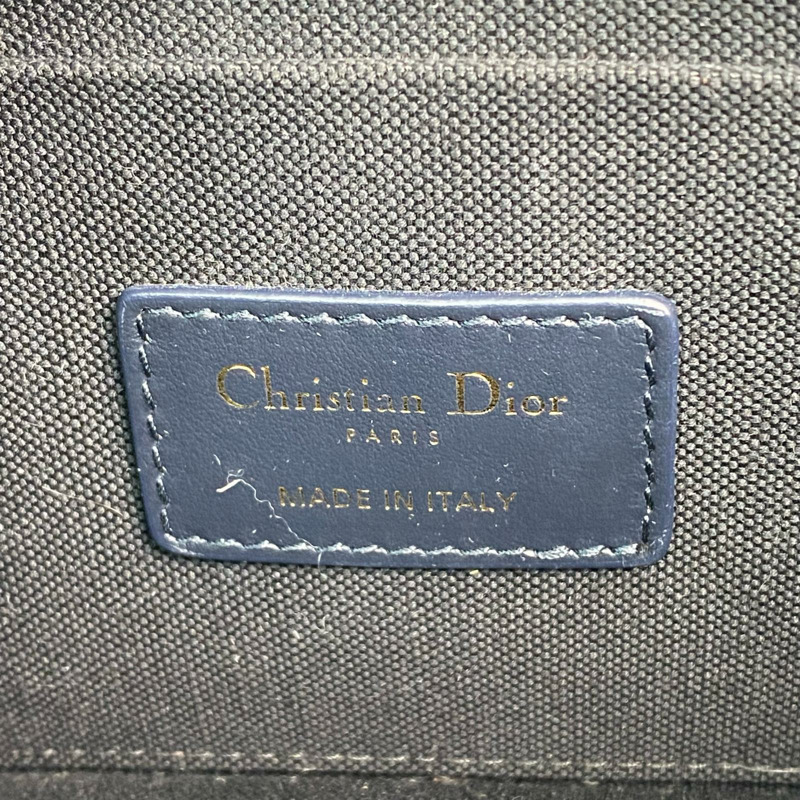 △ Christian Dior 迪奥 Navy And Beige Canvas Book Tote 2 way bag 深藍色和淺褐色帆布兩用袋-267009525-14