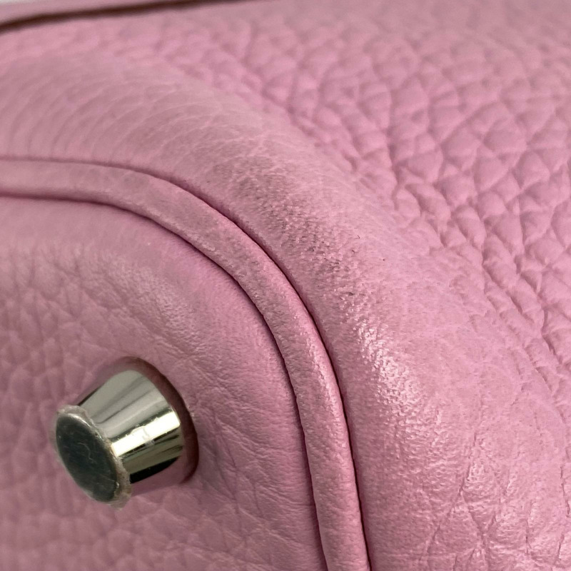 △ HERMES 愛馬仕 Pink Clemence Calfskin Palladium Plated Metal Picotin 18 Stamp Z Handbag 粉紅色粒紋小牛皮鍍鈀金屬Z刻手挽袋-267009360-8