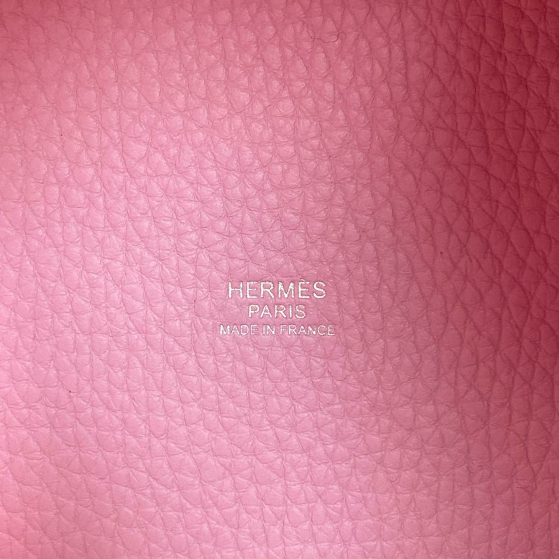 △ HERMES 愛馬仕 Pink Clemence Calfskin Palladium Plated Metal Picotin 18 Stamp Z Handbag 粉紅色粒紋小牛皮鍍鈀金屬Z刻手挽袋-267009360-11