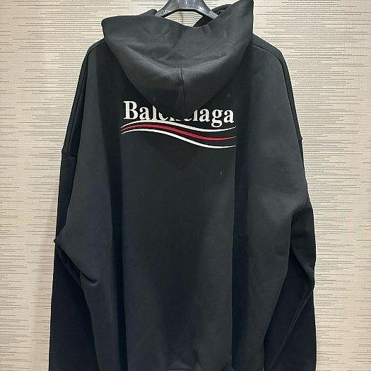 💎Han's house精品服飾💎Balenciaga 巴黎世家 可樂 刺繡 雙面 連帽 衛衣 寬版 現貨 M 原價36900-0