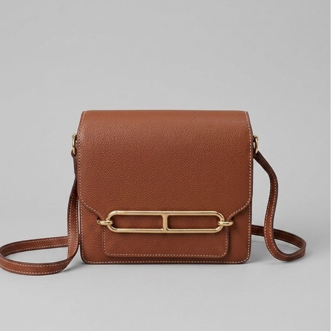 Hermes Roulis豬鼻子19  金棕色金扣  尺寸：18*6*15  Y刻