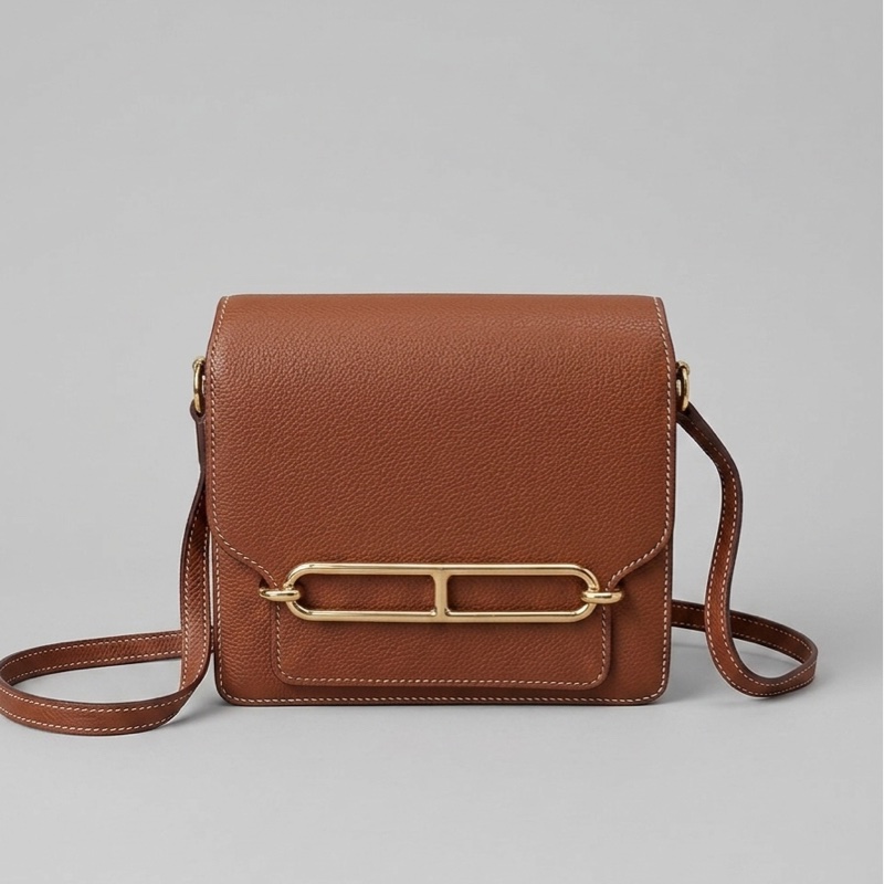 Hermes Roulis豬鼻子19  金棕色金扣  尺寸：18*6*15  Y刻-0