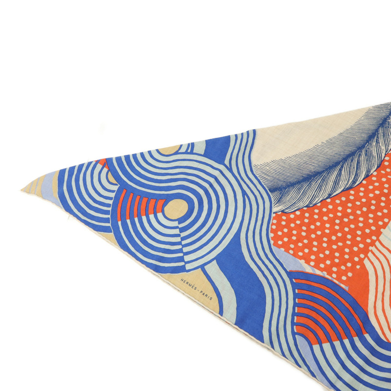 HERMES 羊絨/絲質Giant Triangle Scarf絲巾-1