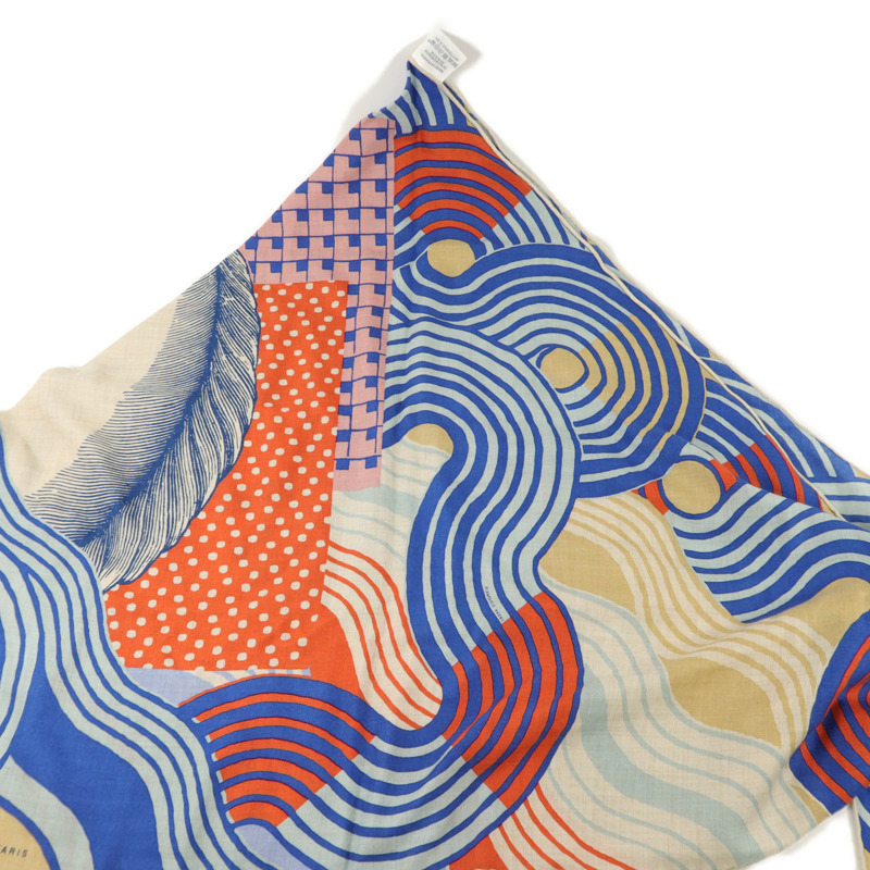 HERMES 羊絨/絲質Giant Triangle Scarf絲巾-2