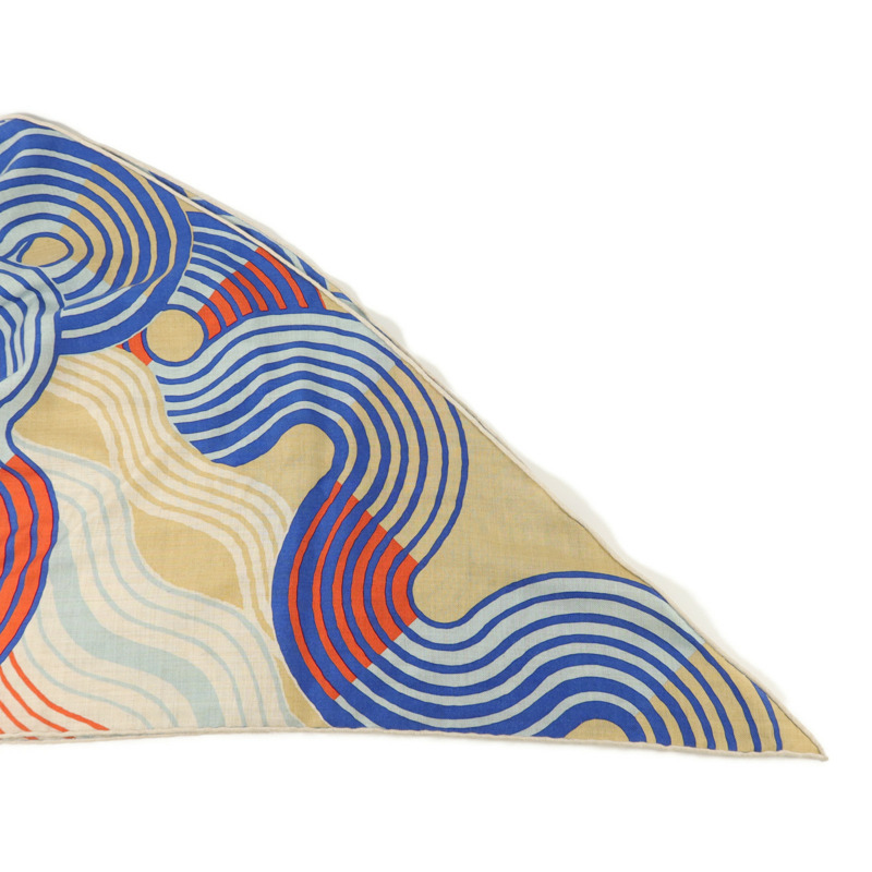 HERMES 羊絨/絲質Giant Triangle Scarf絲巾-3