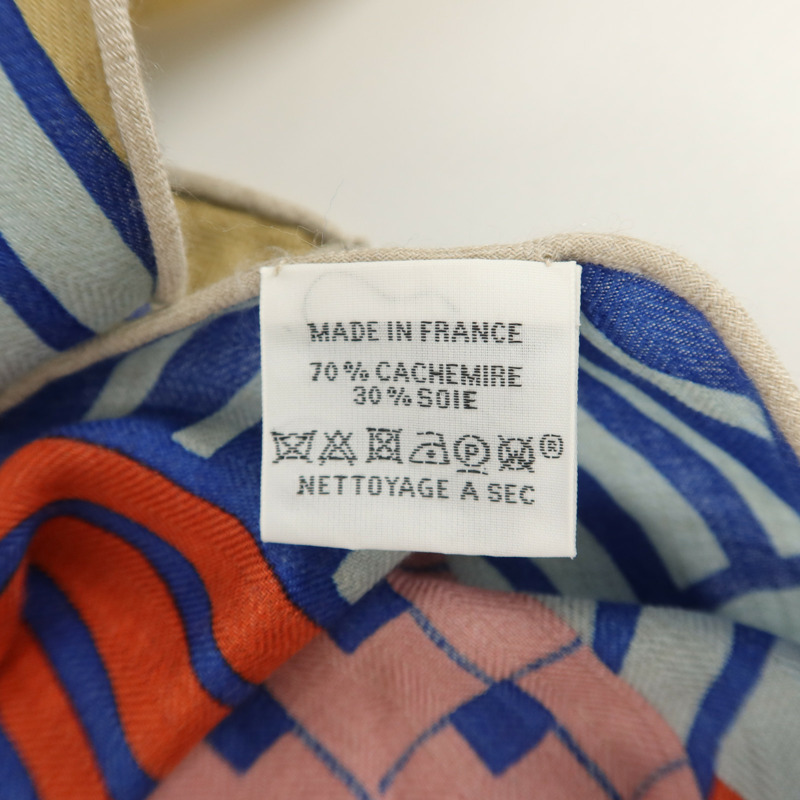 HERMES 羊絨/絲質Giant Triangle Scarf絲巾-6