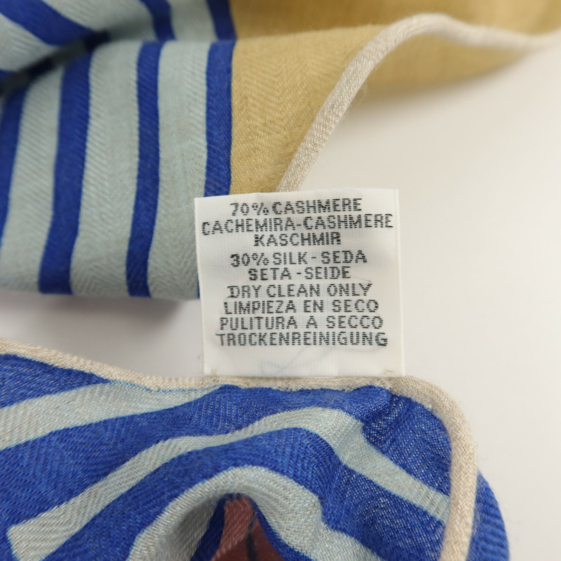 HERMES 羊絨/絲質Giant Triangle Scarf絲巾-7