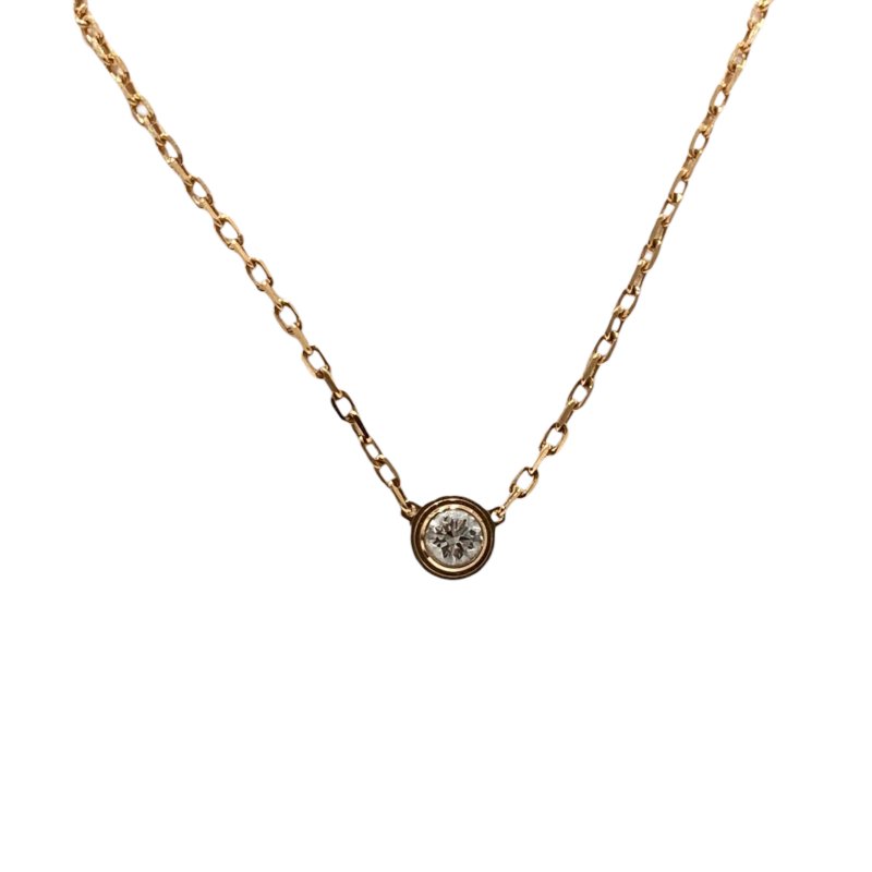CARTIER 卡地亞 B7215700 DAMOUR 單鑽項鍊 18K-0