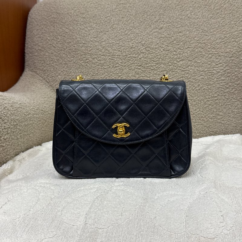 中古 香奈兒 Chanel 黑色小羊皮Black Lambskin Bijoux 鏈條翻蓋包 Chain Flap Bag-0