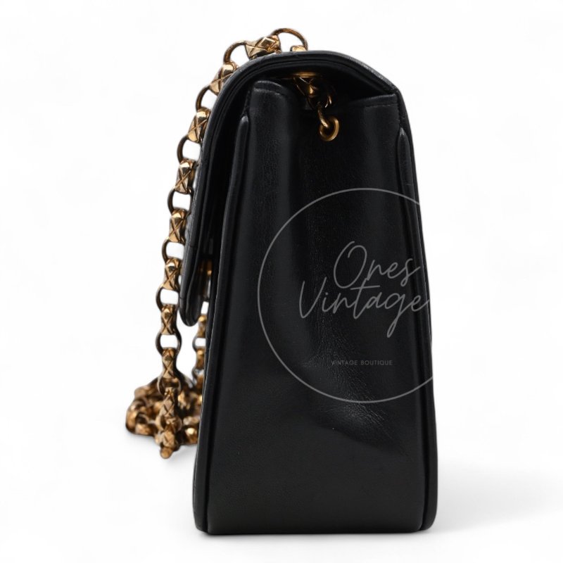 中古 香奈兒 Chanel 黑色小羊皮Black Lambskin Bijoux 鏈條翻蓋包 Chain Flap Bag-4