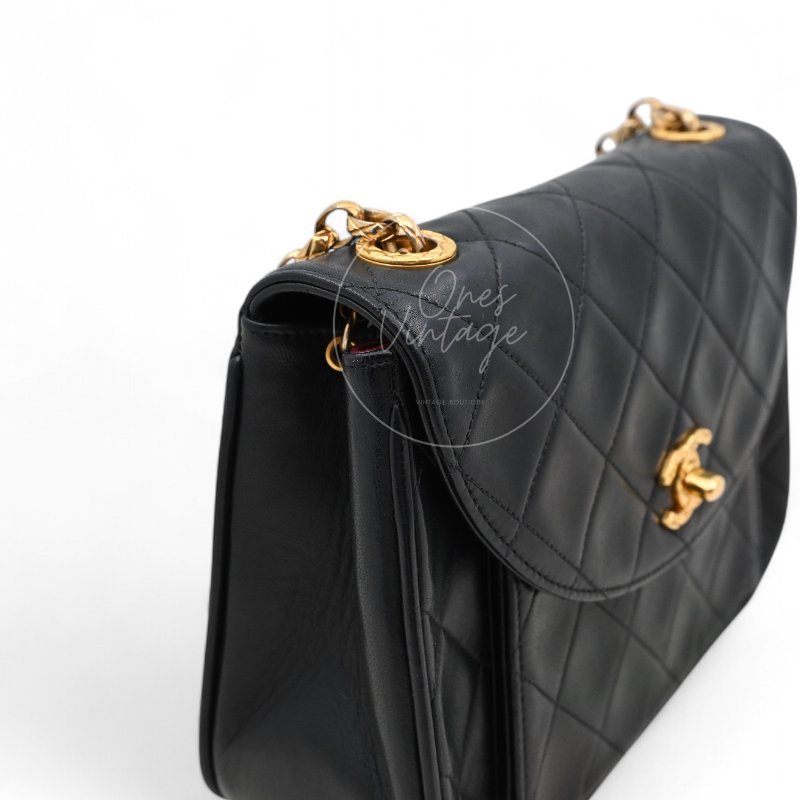 中古 香奈兒 Chanel 黑色小羊皮Black Lambskin Bijoux 鏈條翻蓋包 Chain Flap Bag-10